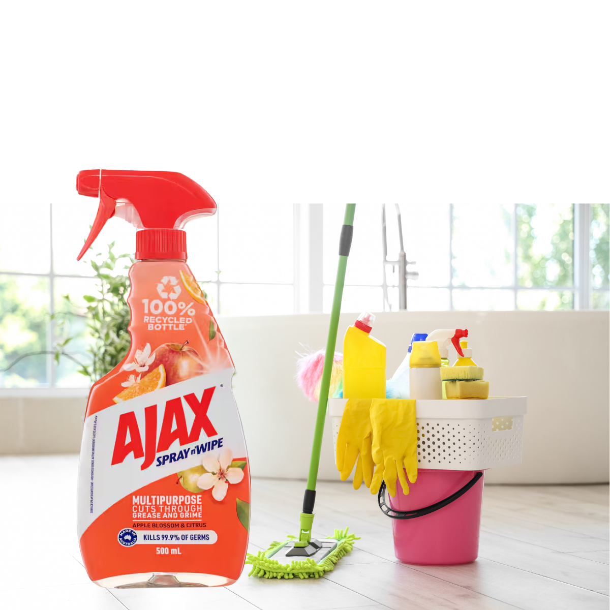 AJAX 500mL SPRAY N WIPE MULTIPURPOSE APPLE BLOSSOM AND CITRUS