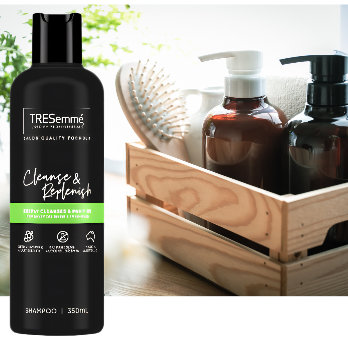 TRESemmé Cleanse & Replenish Shampoo with Multi Vitamins & Grape Seed Oil 350mL