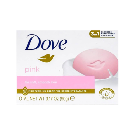 DOVE 90g SOAP PINK 3 IN 1 CLEANSES MOISTURISES NOURISHES