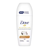 DOVE 50mL ANTIPERSPIRANT ADVANCED CARE 1/4 MOISTURISING CREAM WITH CARING OIL NOURISHING SCENTS COCONUT AND JASMINE SCENT