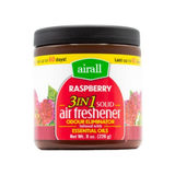 AIRALL 226g AIR FRESHENER SOLID 3 IN 1 ODOUR ELIMINATOR INFUSED WITH ESSENTIAL OILS RASPBERRY
