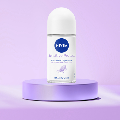 NIVEA 50mL ANTI PERSPIRANT SENSITIVE PROTECT 72H 0% ALCOHOL AND PERFUME
