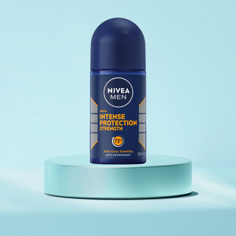NIVEA 50mL ANTIPERSPIRANT ROLL ON MEN INTENSE PROTECTION STRENGTH 72H ANTI STRESS SWEATING