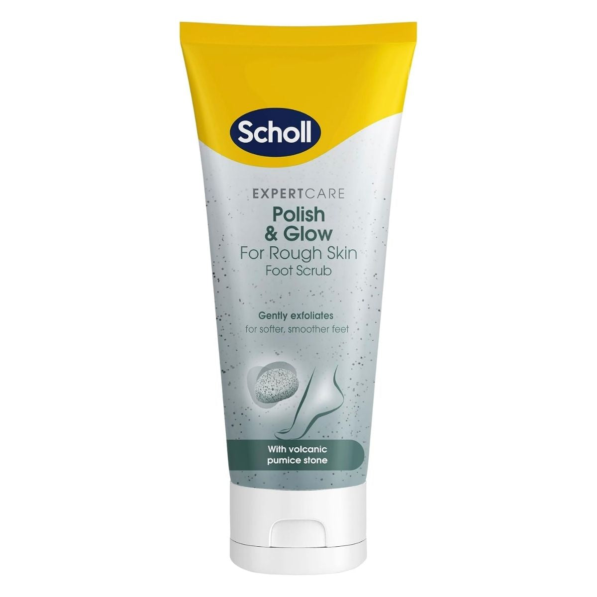 Scholl Expert Care Polish & Glow Foot Scrub 75mL – Volcanic Pumice