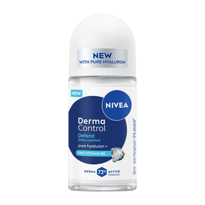 NIVEA 50mL ANTIPERSPIRANT ROLL ON DERMA CONTROL 72H PRO VITAMIN B5