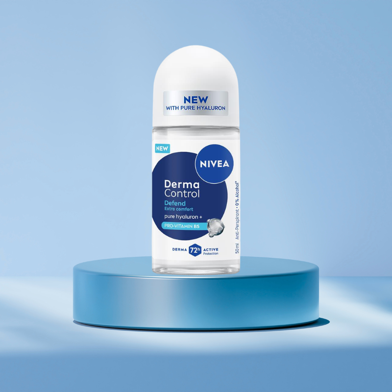 NIVEA 50mL ANTIPERSPIRANT ROLL ON DERMA CONTROL 72H PRO VITAMIN B5
