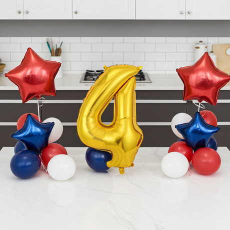 Gold Number 4 Foil Balloon 32 Inch