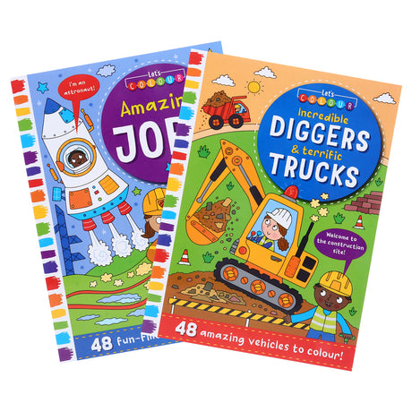 Kids Colouring Book Amazing Jobs 48pg