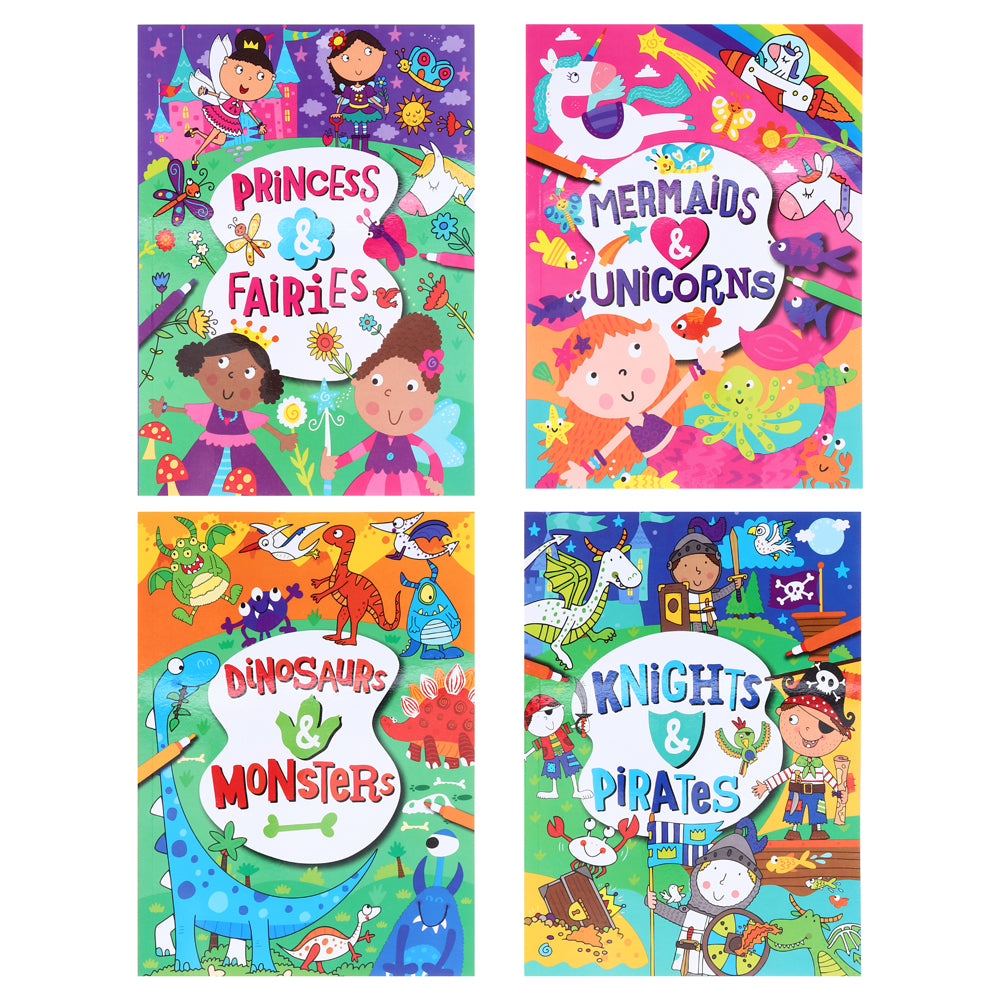 Book Kids Colouring & Activity Book 4 Assorted Designs 270mm x 195mm 48 Page