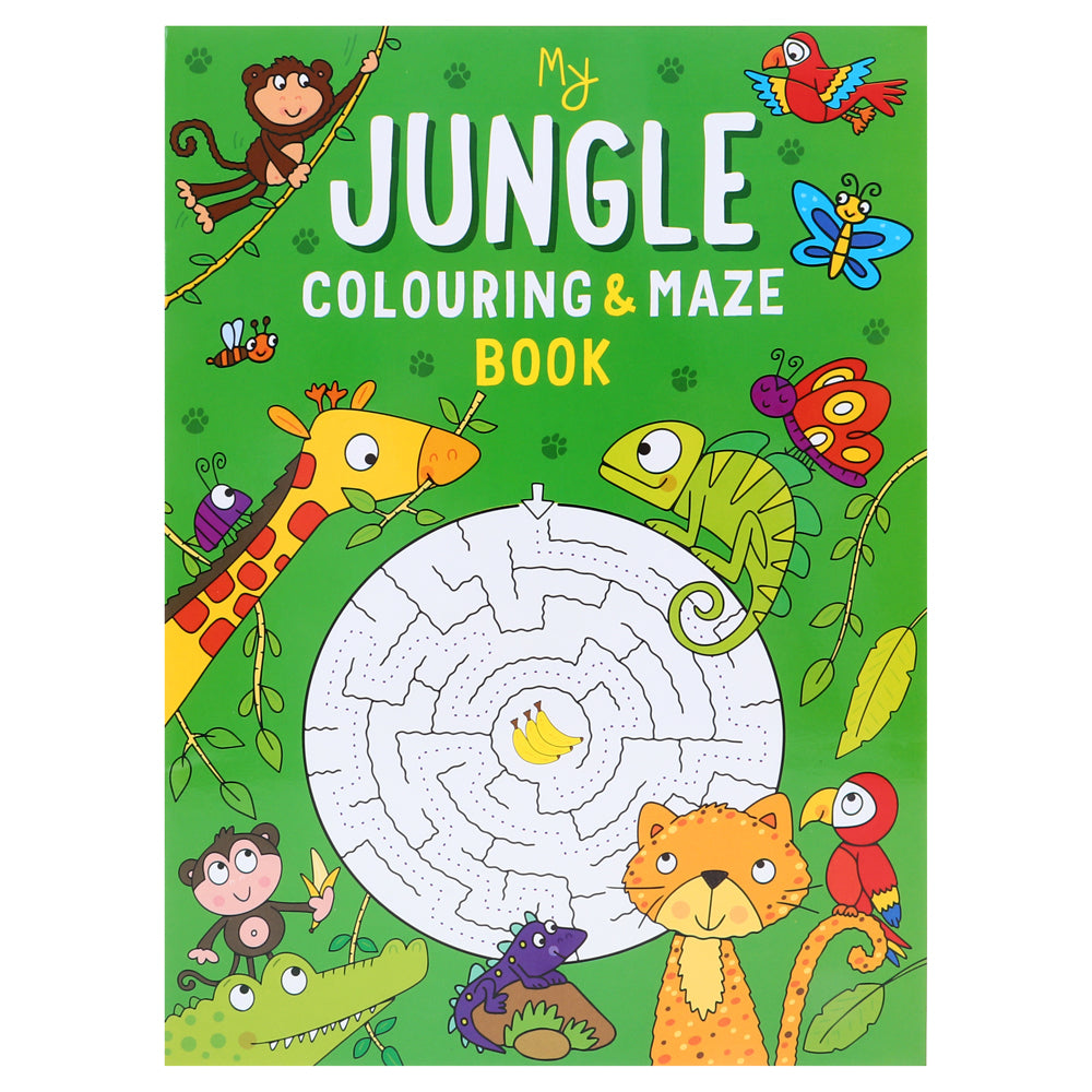 Kids Colouring & Maze Book 24pg