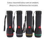 Battery operated LED torch flashlight for camping and emergency use