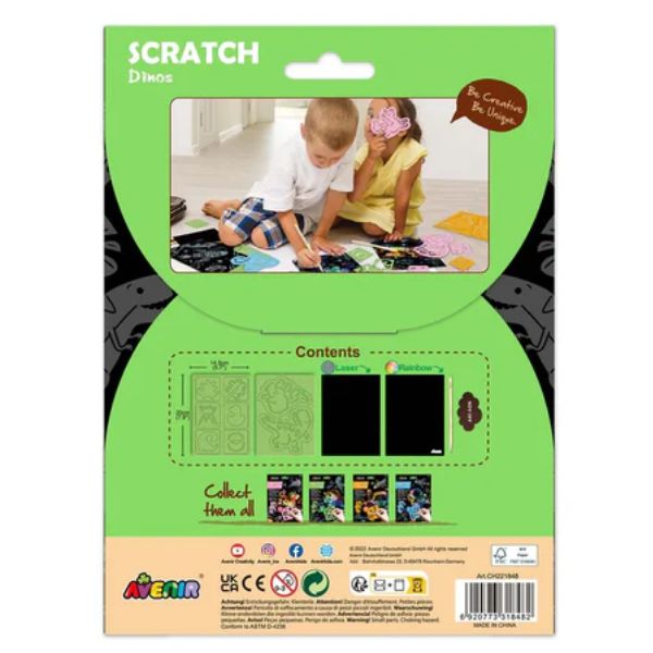 Avenir Scratch Dino Stencil