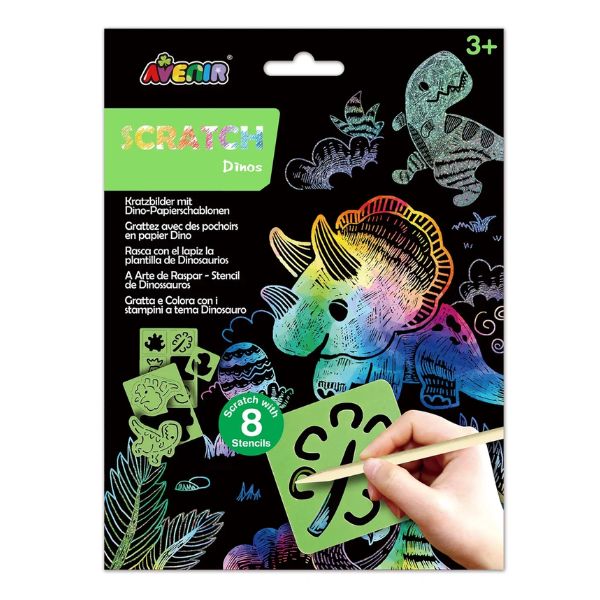 Avenir Scratch Dino Stencil