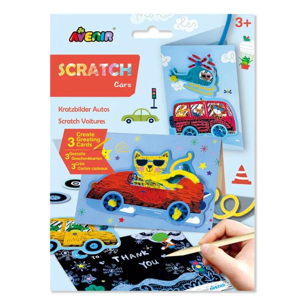 Avenir Scratch Car Greeting Cards