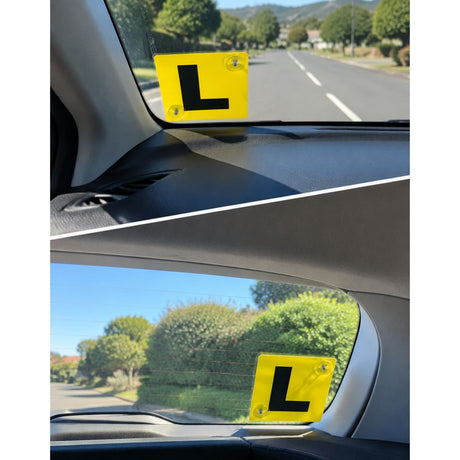 L Plate with Suction Cups – Learner Driver Sign NZ