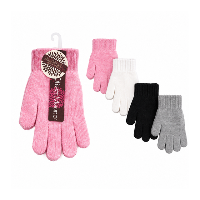 Ladies feather fleece winter gloves assorted colours