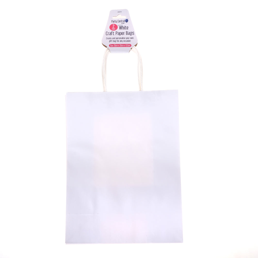 Large White Paper Bags 2pk