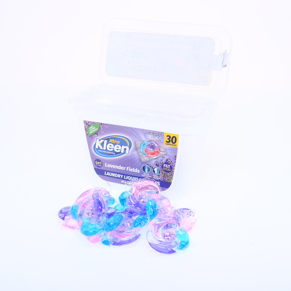 Laundry Liquid Capsule Disc Pods 30pk 4 in 1 – Lavender Fields