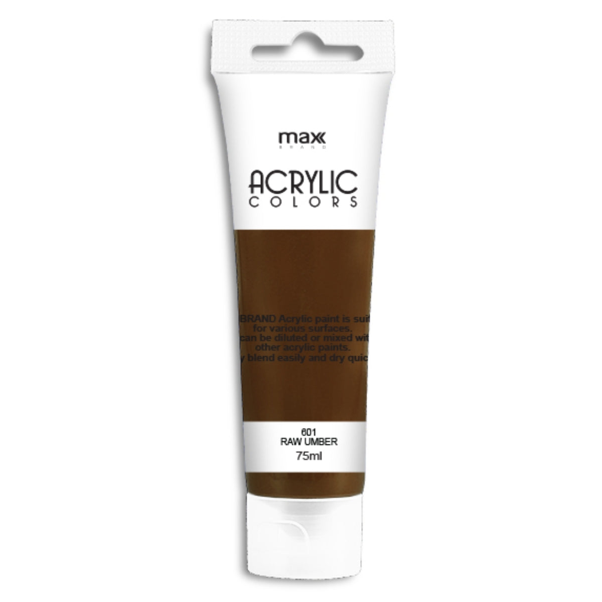MAX Brand Acrylic Paint 75ml-Raw Umber