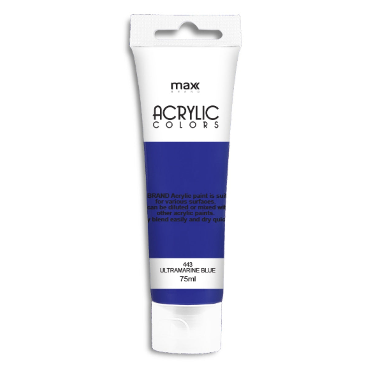 MAX Brand Acrylic Paint 75ml-Ultramarine Blue