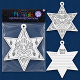 Matariki Colour-In Star Set incl. Dreams 25cm 36pc