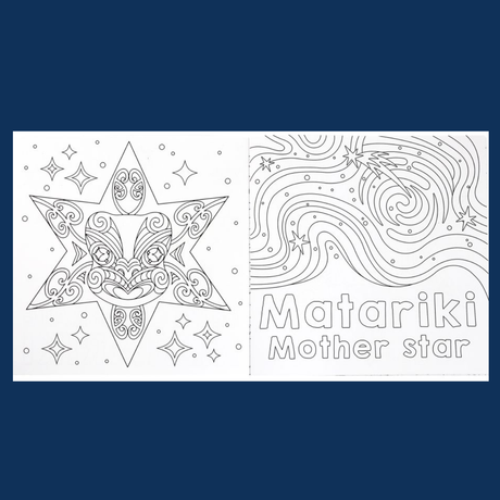 Matariki Colouring Book 32pgs 18x18cm