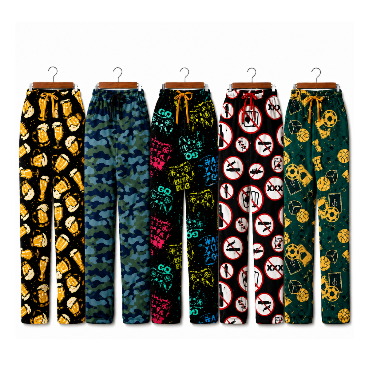 Men’s PJ lounge pants with pockets in assorted sizes M to 3XL