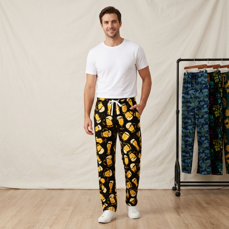 Men’s PJ lounge pants with pockets in assorted sizes M to 3XL