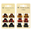 Mini hair clip 6 pack assorted colours for girls and women