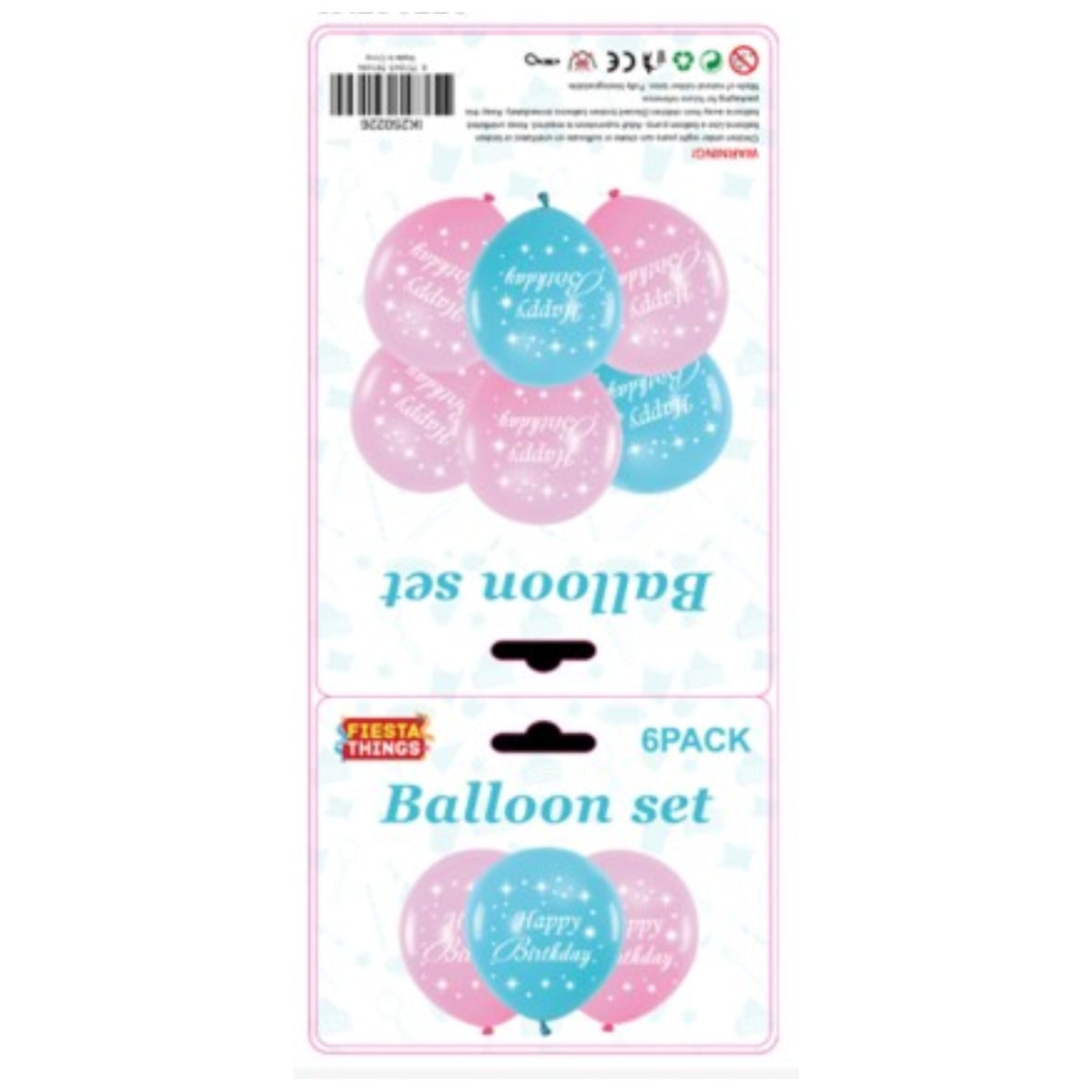 Mixed Colour Happy Birthday Balloons