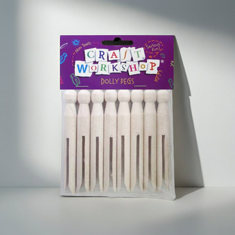 Craft Pegs Dolly Natural 8 Pack
