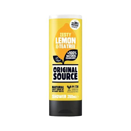 ORIGINAL SOURCE 250mL SHOWER GEL ZESTY LEMON AND TEA TREE