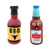 Pet Squeaky Bottle Toy 16.5 x 5cm Vinyl 3 Assorted
