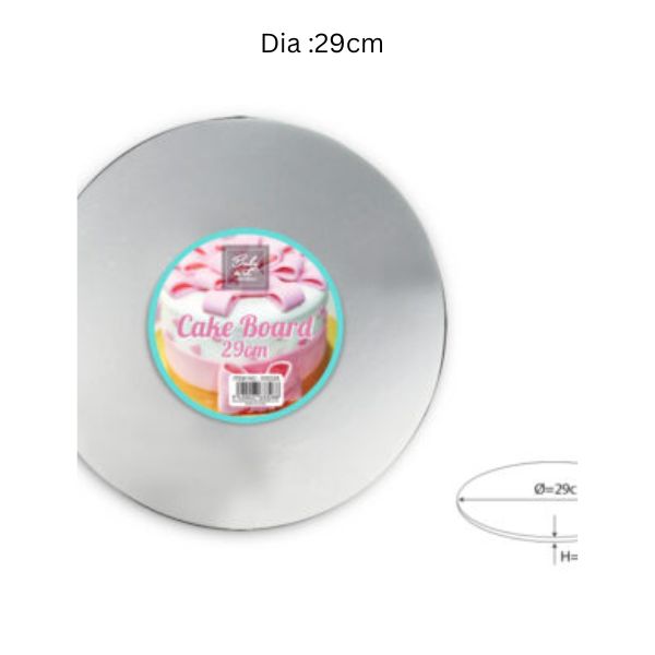 Silver Cake Board (4mm) Round 29cm