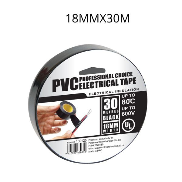Electrical PVC Tape18mmx30m Black