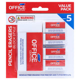 Eraser 5 Pack School Set