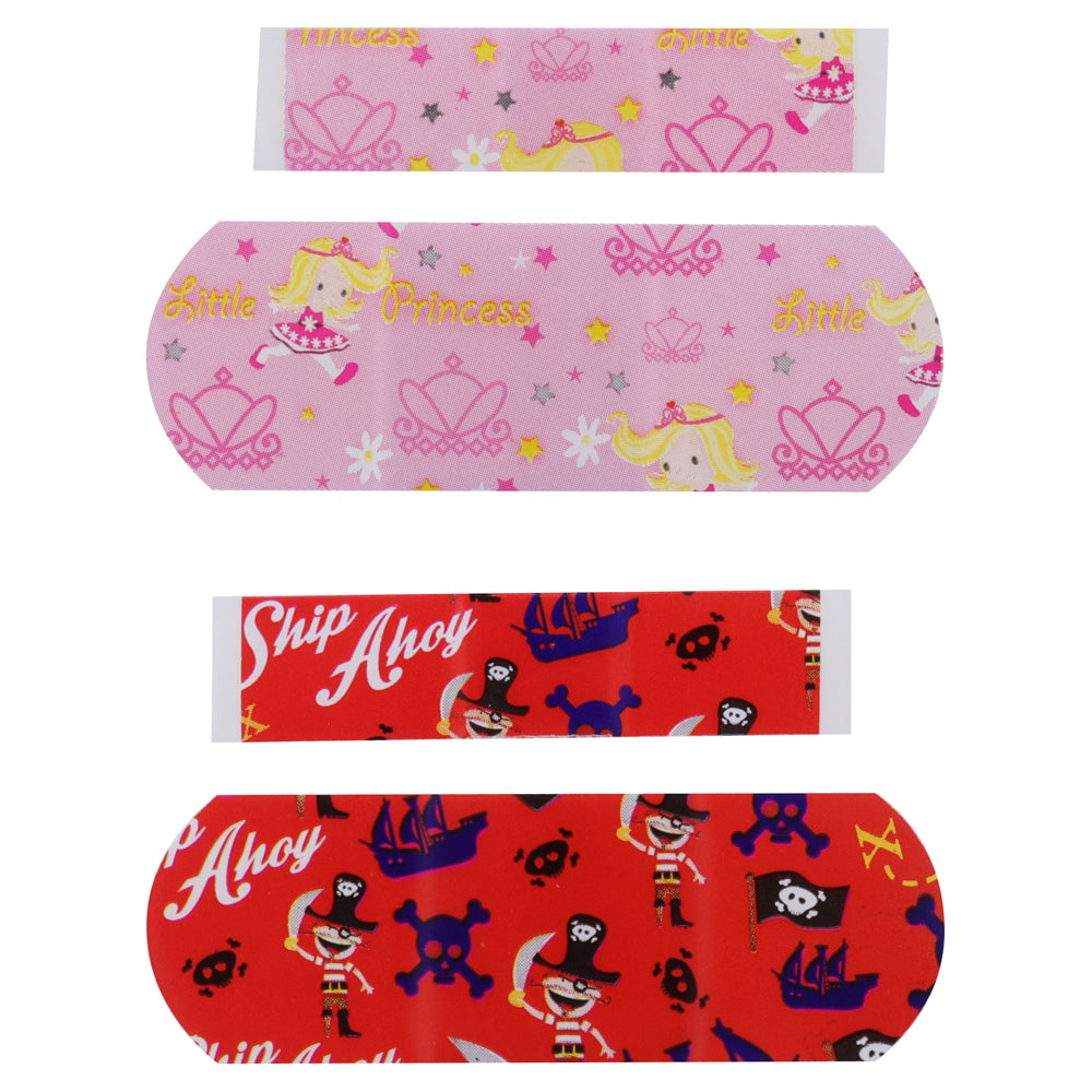 Bandage Strips Kids Assorted Designs &amp; Sizes 50pk - Plastic (PE)