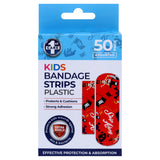 Bandage Strips Kids Assorted Designs &amp; Sizes 50pk - Plastic (PE)