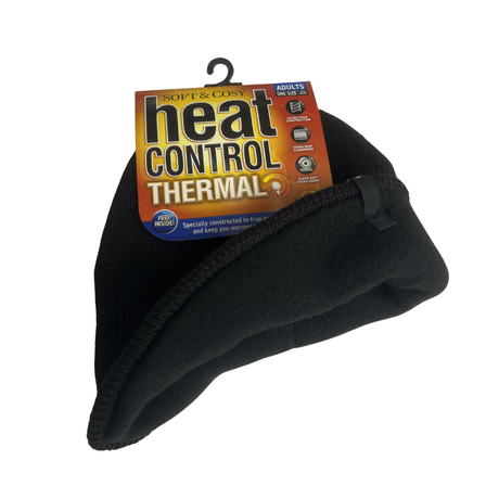 BEANIE ADULTS HEAT CONTROL THERMAL LINED BASIC KNIT