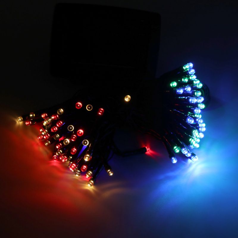 light solar fairy light 100LED 7.5M multiclour
