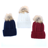 BEANIE WOMENS HEAT CONTROL THERMAL LINED POM
