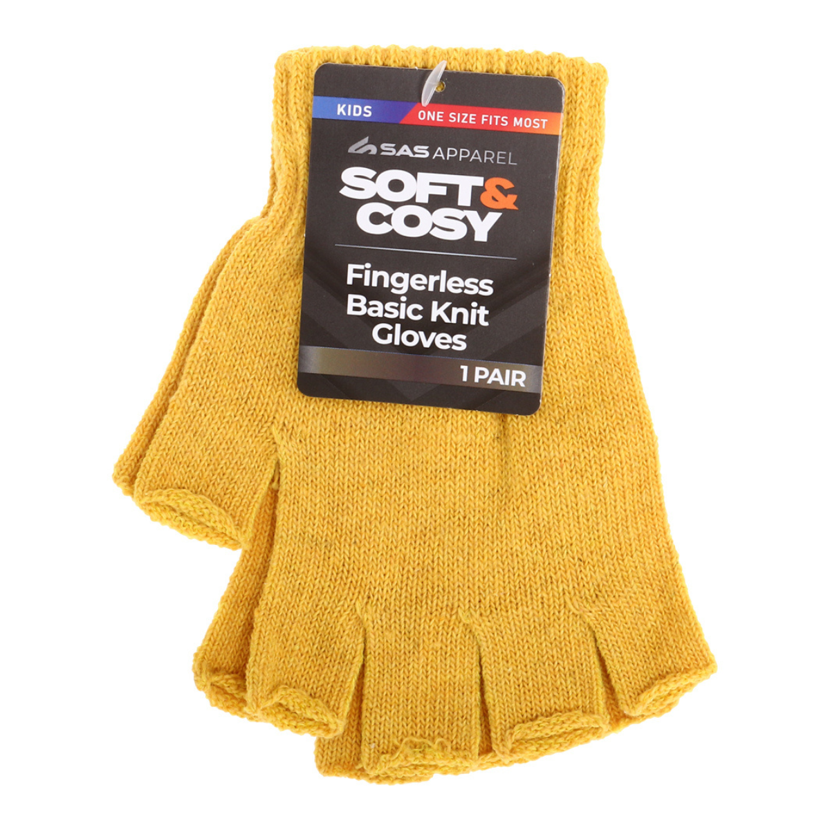 GLOVES FINGERLESS KIDS BASIC KNIT SCHOOL COLOURS