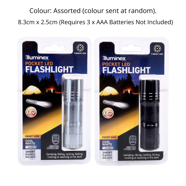 Flashlight Battery Operated 9 LED