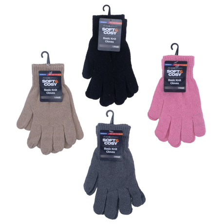 GLOVES WOMENS BASIC KNIT