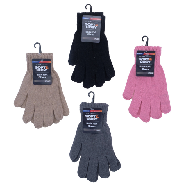 GLOVES WOMENS BASIC KNIT