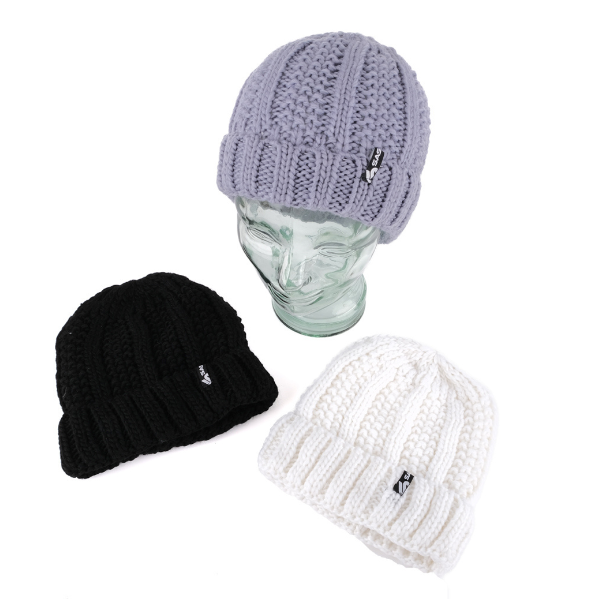 BEANIE WOMENS HEAT CONTROL THERMAL LINED CHUNKY RIBBED KNIT