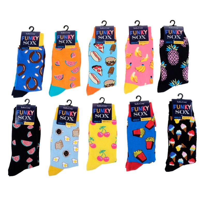 Socks Adults Funky Sox Business Crew Cut