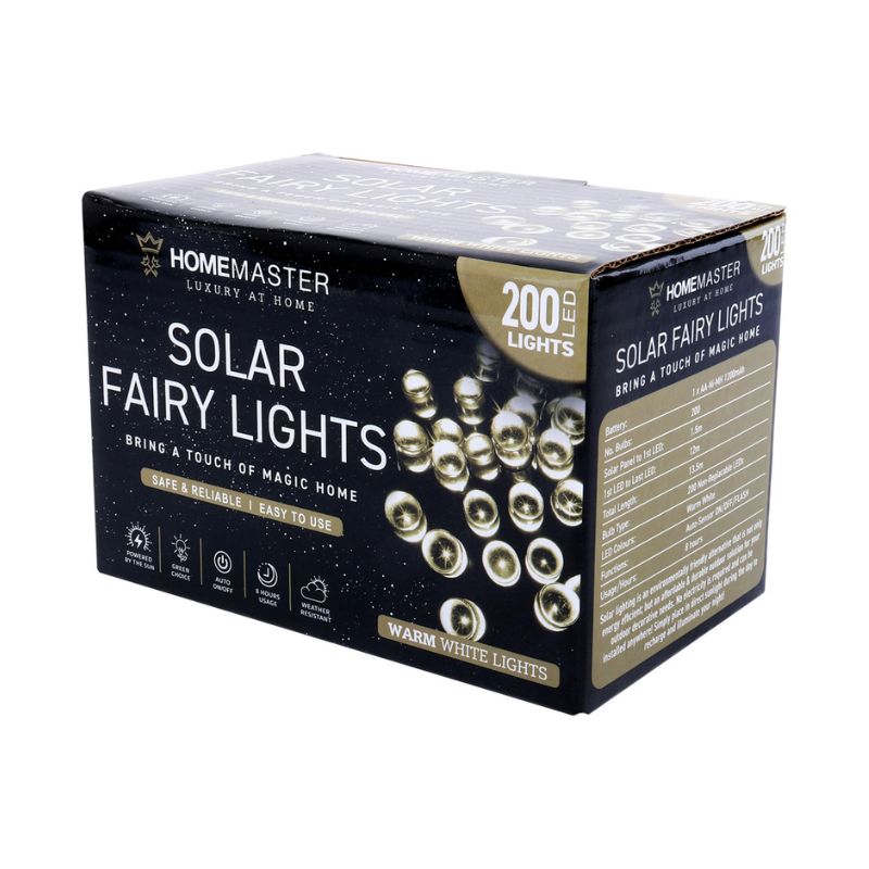 light solar fairy light 200LED 13.5M warm white