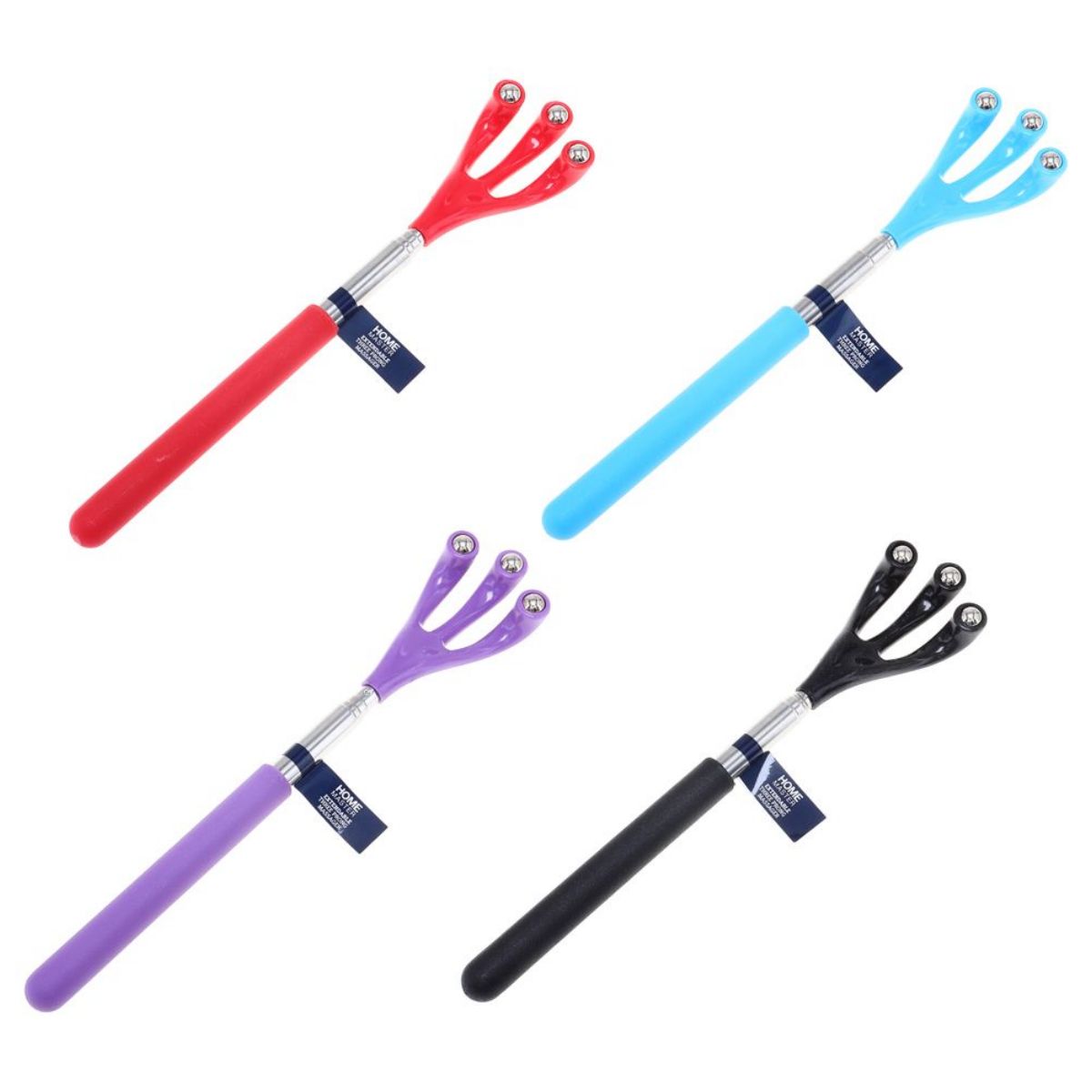 Telescopic Roller Massager 23–50cm – Green, Red, Blue & Black