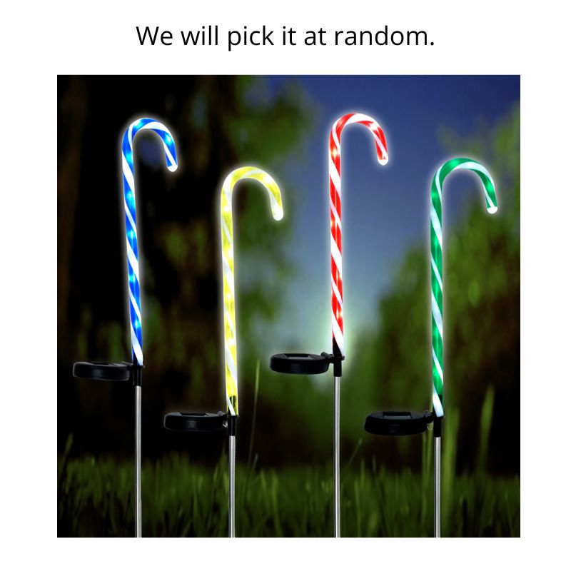 light Solar stake christmas striped
